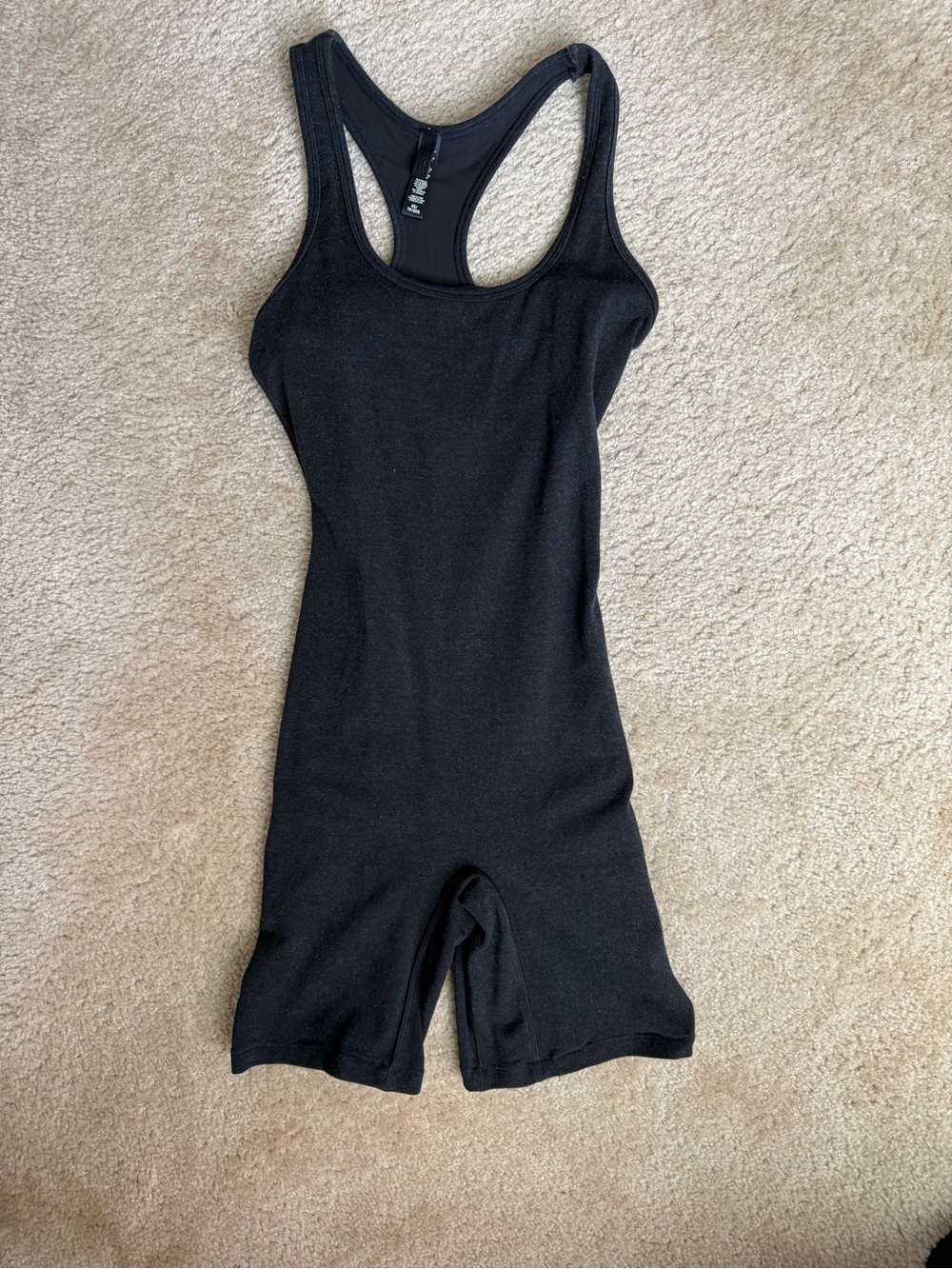 SKIMS Black Sculpting Tank Romper
